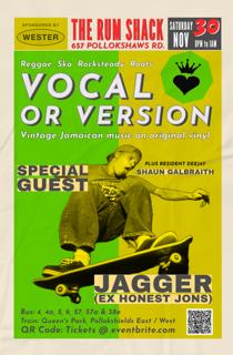 Vocal Or Version: Vintage Jamaican Music On Original Vinyl - Special Guest: Jagger