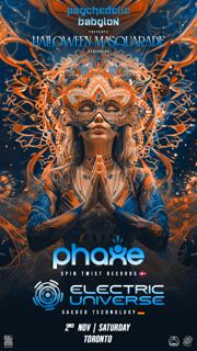 Psychedelic Halloween Masquerade With Electric Universe (Ger) & Phaxe (Den) - Toronto