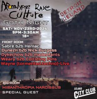 Apocalypse Rave Culture X Goth Night