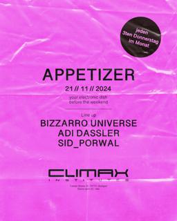 Appetizer With Bizzarro Universe & Adi Dassler