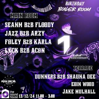 Irish Social Raves Birthday Boiler Room