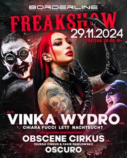 Freakshow W/ Vinka Wydro & Obscene Cirkus