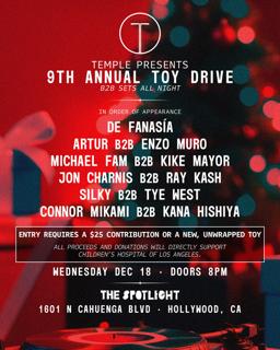 Temple Presents: 9Th Annual Toy Drive