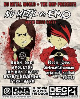 Nu Metal World & The Mvp Present: Nu Metal Vs. Emo Music Video Party (2 Rooms)