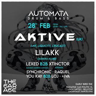 Drum & Bass Aktive & Lilakk At The Garage Club Barcelona By Automata Dnb