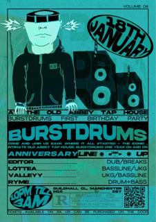 Burst Drums 1St Birthday