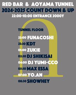 Aoyama Tunnel 2024 - 2025 Count Down & Up Party