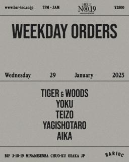 Weekday Orders