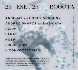 Andhray B2B Honey Vergony / Andrey Dharto B2B Masicaya / Heidy / Lanat / Nospi / Psicofonia