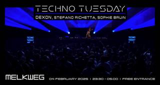 Techno Tuesday Amsterdam, Dexon, Stefano Richetta, Sophie Bruin