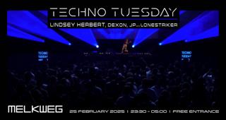 Techno Tuesday Amsterdam, Lindesy Herbert, Dexon, Jp Aka Lonestriker