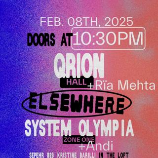 Qrion, Rïa Mehta, System Olympia, Andi, Sepehr B2B Kristine Barilli