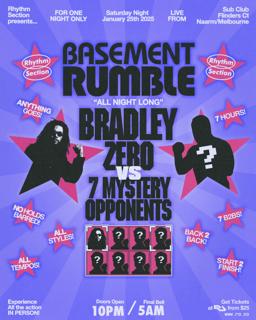 Rhythm Section Melbourne: Basement Rumble With Bradley Zero & 7 Mystery Guests