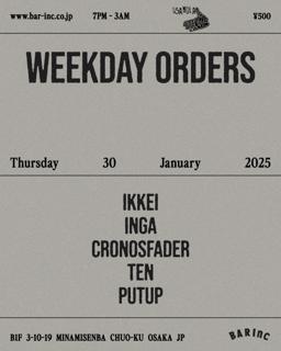 Weekday Orders