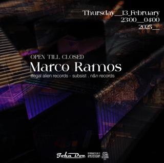 Amsterdam Techno Sessions W/ Marco Ramos (Subsist - Illegal Alien - N&N Records)