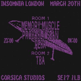 Insomnia London: Probably Sean, Reba, Memory Muscle, Detekt, Larnie Moles