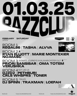 Razzclub: Regal86, Tasha, Ryan Elliott, Marie Montexier, Sansibar, Teklife