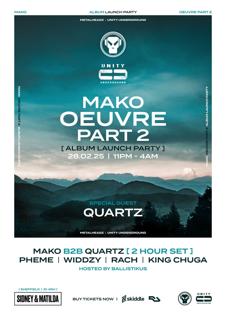 Unity Underground - Metalheadz Album Launch Party - Mako, Quartz, Pheme