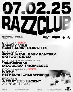 Razzclubs: Goth Jafar + Baby Pantera + 8Kitoo + Gideo