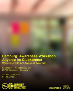 Ra Cc Hamburg -  Awareness Workshop | Allyship Im Clubkontext Mit Act Aware