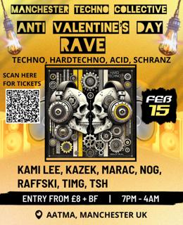 Manchester Techno Collective Anti Valentine'S Day Rave