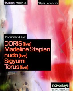 Conditioner X Ballet: Doris, Madeline Stepien, Nudo, Sigyumi, Torus