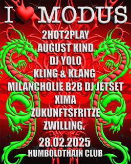 I Love Modus With Zwilling., 2Hot2Play, Kling&Klang, Dj Yolo, Xima, August Kind