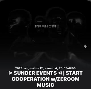 SUNDER EVENTS, Start Cooperation w/ZEROOM MUSIC