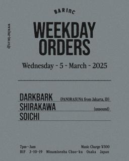 Weekday Orders