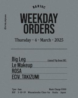 Weekday Orders