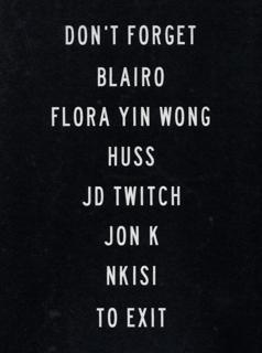 Don'T Forget To Exit ~ Nkisi, Flora Yin Wong, Jon K, Jd Twitch, Huss & Blairo