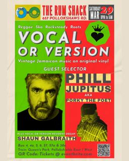 Vocal Or Version Reggae Dance - Special Guest Phill Jupitus Aka Porky The Poet