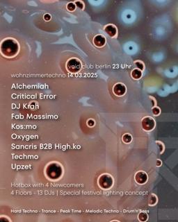 Wohnzimmertechno W/ Techmo, Kos:Mo, Alchemiah, Fab Massimo 