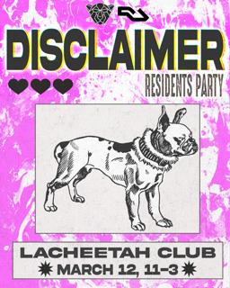 Disclaimer Residents Party [Ltd Early Birds Tix Available]