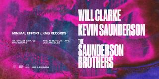 Minimal Effort X Kms Records: Will Clarke, Kevin Saunderson & The Saunderson Brothers