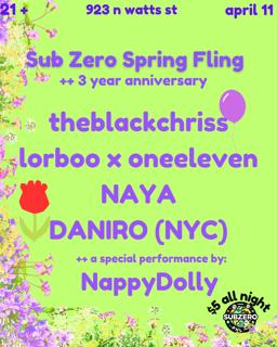 Sub Zero - Spring Fling ++ 3 Year Anniversary