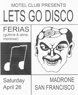 Motel Club Presents Let'S Go Disco With Special Guest Ferias