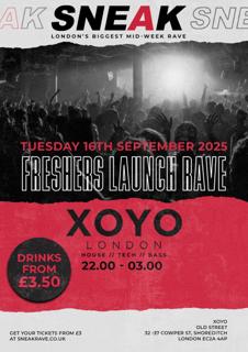 Sneak Rave: Freshers Launch