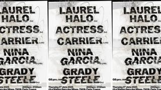 Gs Presents — Actress (Dj) • Carrier (Live) • Laurel Halo (Dj) • Nina Garcia (Live)