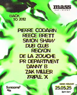 Mass Bank Holiday Terrace Party