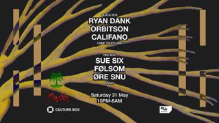 Camp Tropicana: Ryan Dank / Orbitson / Califano / Mwah: Sue Six / Følsom / Øre Snu