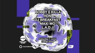 Drum & Bass Klubben: Bobby 6 Killa / Hdn / Dj Breakfast / Maxi Mo / L.A.D.J