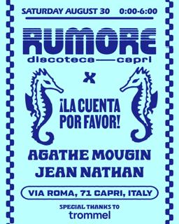 Rumore Season 25 Party N. 35 W/ La Cuenta Porfavor - Agathe Mougin & Jean Nathan