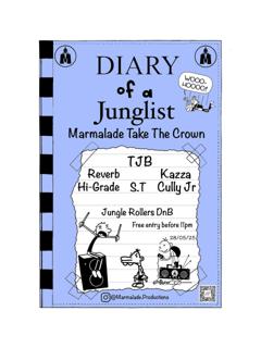 Diary Of A Junglist: Marmalade Takes Over