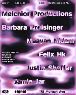 Golden Record Nyc 24 Hours: Melchior Productions, Maayan Nidam, Barbara Preisinger, Felix Hk