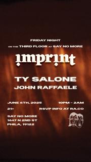 Imprint With Ty Salone & John Raffaele