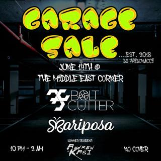 Garage Sale W/Boltcutter, Mariposa & Andrew Kasi