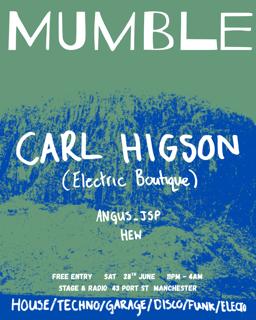 Mumble 1St Birthday With Carl Higson (Electric Boutique)