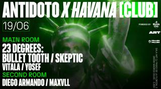 Antidoto Club X 23 Degrees: Bullet Tooth + Skeptic + Vitala