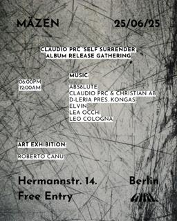 Mäzen Xi°: Claudio Prc 'Self Surrender' Album Release Gathering